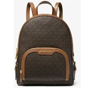 Michael Kors Brown Jaycee Signature Canvas Backpack